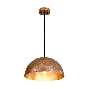 Farmhouze Light - Modern Farmhouse Oversized Dome Pendant - Chandelier - Rusty Gold - 15 in. - M