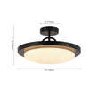 Load image into Gallery viewer, Farmhouze Light-Modern Farmhouse Round Frisbee Dimmable LED Ceiling Light-Ceiling Light-Black-
