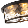 Load image into Gallery viewer, Farmhouze Light-Modern Farmhouse Round Hammered Glass Drum Ceiling Light-Ceiling Light-Black-
