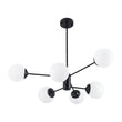 Load image into Gallery viewer, Farmhouze Light-Modern Frosted Glass Bubble Brass Sputnik Chandelier-Chandelier-6-Light/Black-
