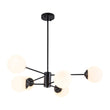 Load image into Gallery viewer, Farmhouze Light-Modern Frosted Glass Bubble Brass Sputnik Chandelier-Chandelier-6-Light/Black-
