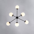 Load image into Gallery viewer, Farmhouze Light-Modern Frosted Glass Bubble Brass Sputnik Chandelier-Chandelier-6-Light/Black-
