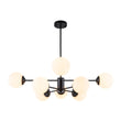 Load image into Gallery viewer, Farmhouze Light-Modern Frosted Glass Bubble Brass Sputnik Chandelier-Chandelier-8-Light/Black-
