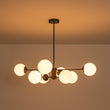 Load image into Gallery viewer, Farmhouze Light-Modern Frosted Glass Bubble Brass Sputnik Chandelier-Chandelier-8-Light/Black-
