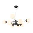 Load image into Gallery viewer, Farmhouze Light-Modern Frosted Glass Bubble Brass Sputnik Chandelier-Chandelier-8-Light/Black-
