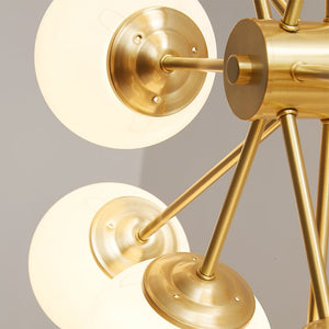 Farmhouze Light - Modern Frosted Glass Bubble Brass Sputnik Chandelier - Chandelier - Brass - 