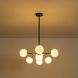 Load image into Gallery viewer, Farmhouze Light-Modern Frosted Glass Bubble Molecular Sputnik Chandelier-Chandelier-Brass Black-
