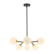 Load image into Gallery viewer, Farmhouze Light-Modern Frosted Glass Bubble Molecular Sputnik Chandelier-Chandelier-Brass Black-
