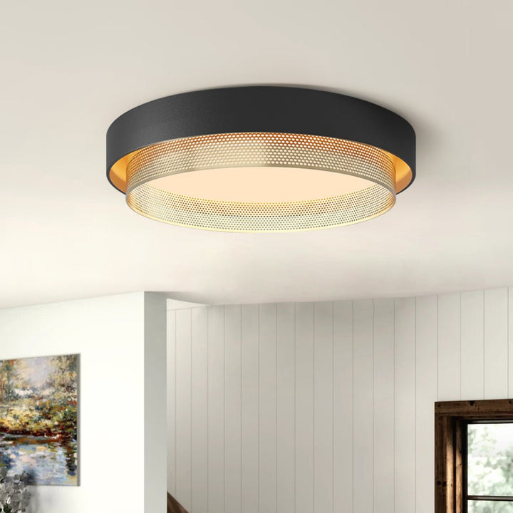 Farmhouze Light-Modern LED 2-Tier Round Flush Mount Ceiling Light-Ceiling Light-3000K - Warm-