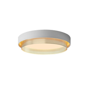 Farmhouze Light - Modern LED 2 - Tier Round Flush Mount Ceiling Light - Ceiling Light - White/3000K - Warm - 