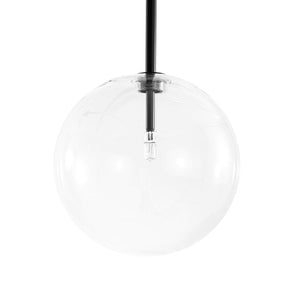 Farmhouze Light - Modern Linear Sputnik Clear Glass Globe Island Chandelier - Chandelier - Black - 