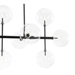 Load image into Gallery viewer, Farmhouze Light - Modern Linear Sputnik Clear Glass Globe Island Chandelier - Chandelier - Black - 
