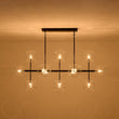 Load image into Gallery viewer, Farmhouze Light - Modern Linear Sputnik Clear Glass Globe Island Chandelier - Chandelier - Black - 
