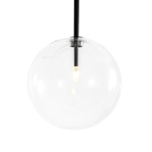 Farmhouze Light - Modern Linear Sputnik Clear Glass Globe Island Chandelier - Chandelier - Black - 