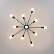 Load image into Gallery viewer, Farmhouze Light-Modern Linear Sputnik Semi Flush Mount Ceiling Light-Ceiling Light-Gold-
