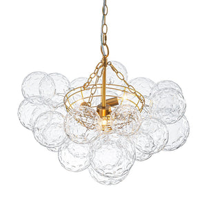Farmhouze Light - Modern Luxe Brass Water Glass Globe Bubble Chandelier - Chandelier - 3 - Light - 