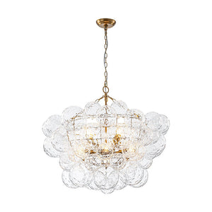 Farmhouze Light - Modern Luxe Brass Water Glass Globe Bubble Chandelier - Chandelier - 8 - Light - 