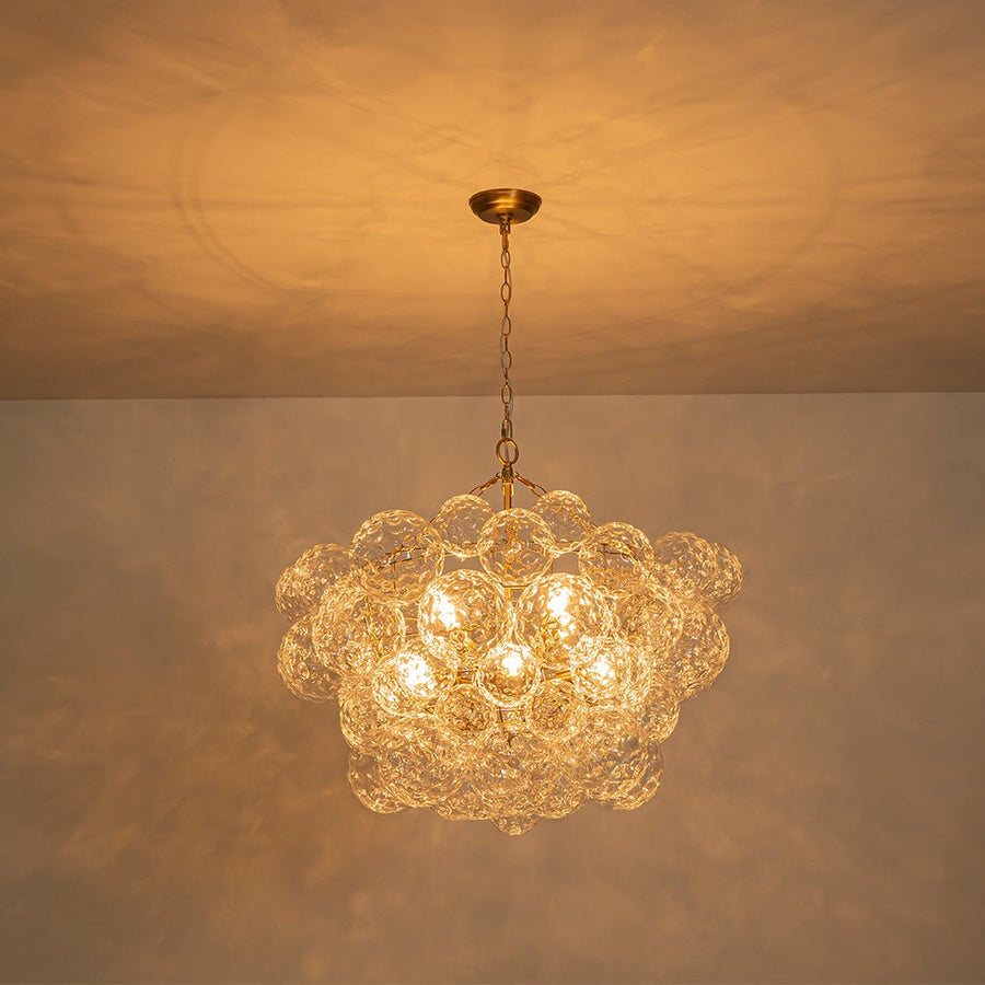 Farmhouze Light - Modern Luxe Brass Water Glass Globe Bubble Chandelier - Chandelier - 8 - Light - 