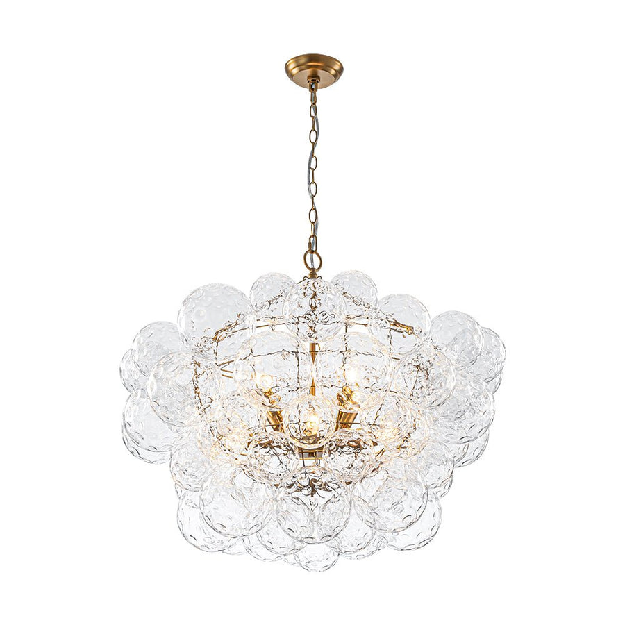 Farmhouze Light - Modern Luxe Brass Water Glass Globe Bubble Chandelier - Chandelier - 8 - Light - 