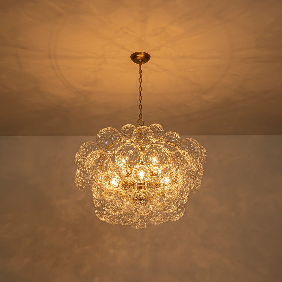 Farmhouze Light - Modern Luxe Brass Water Glass Globe Bubble Chandelier - Chandelier - 8 - Light - 