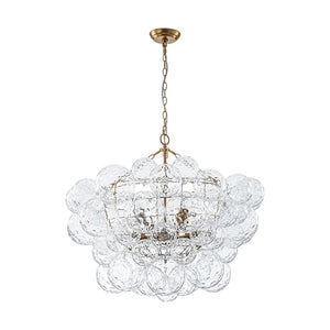 Farmhouze Light - Modern Luxe Brass Water Glass Globe Bubble Chandelier - Chandelier - 8 - Light - 