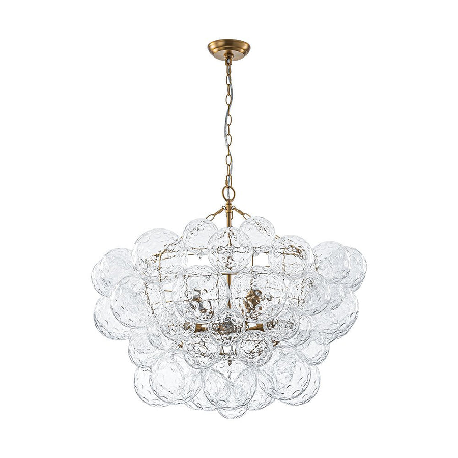 Farmhouze Light - Modern Luxe Brass Water Glass Globe Bubble Chandelier - Chandelier - 8 - Light - 