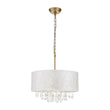 Load image into Gallery viewer, Farmhouze Light-Modern Luxe Crystal Capiz Shell Drum Cage Chandelier-Chandelier-17.7 in-
