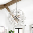 Load image into Gallery viewer, Farmhouze Light - Modern Luxury Crystal Floral Round Firework Starburst Chandelier - Chandelier - Chrome - 
