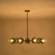 Load image into Gallery viewer, Farmhouze Light-Modern Mid-Century Blue Glass Globe Brass Sputnik Chandelier-Chandelier-7 Bulbs-
