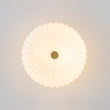 Load image into Gallery viewer, Farmhouze Light-Modern Milky Glass Round Pleated Drum Semi Flush Mount-Ceiling Light-Brass-
