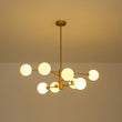 Load image into Gallery viewer, Farmhouze Light-Modern Milky White Glass Bubble Brass Sputnik Chandelier-Chandelier-34.3 in-
