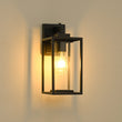 Load image into Gallery viewer, Farmhouze Light-Modern Minimalist 1-Light Black Square Outdoor Wall Lantern-Wall Sconce-2 Packs-
