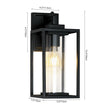 Load image into Gallery viewer, Farmhouze Light-Modern Minimalist 1-Light Black Square Outdoor Wall Lantern-Wall Sconce-2 Packs-

