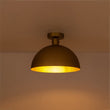 Load image into Gallery viewer, Farmhouze Light-Modern Minimalist 1-Light Brass Metal Dome Semi Flush Mount-Ceiling Light-13.8 in-
