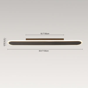 Farmhouze Light - Modern Minimalist Linear Oblong LED Semi Flush Mount - Ceiling Light - 39in - 