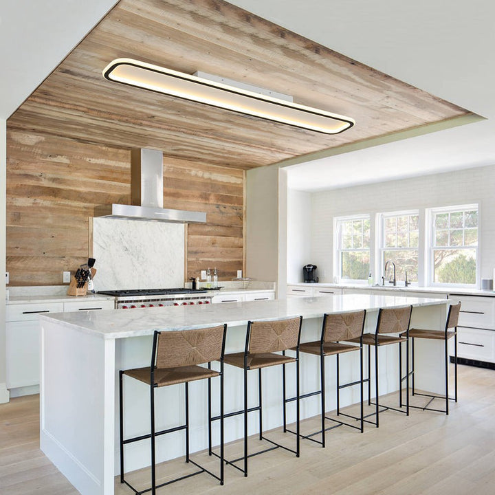 Farmhouze Light - Modern Oblong Dimmable LED Semi Flush Mount Ceiling Light - Ceiling Light - 39in - 