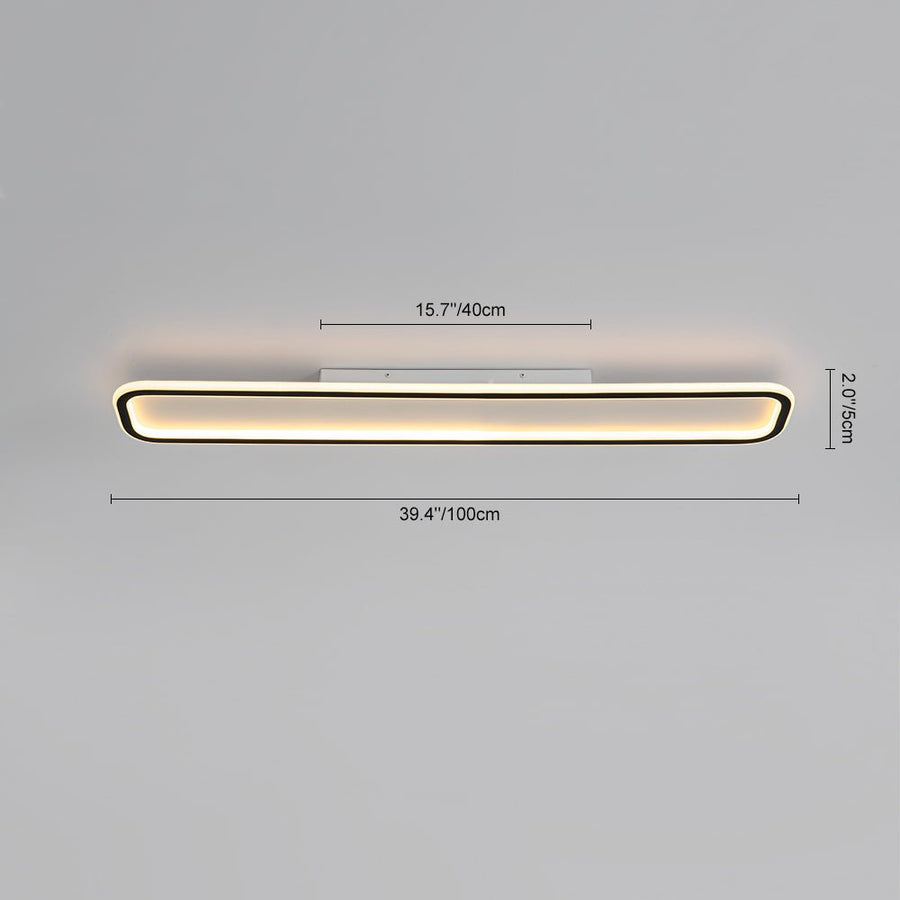 Farmhouze Light - Modern Oblong Dimmable LED Semi Flush Mount Ceiling Light - Ceiling Light - 39in - 