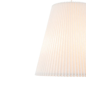 Farmhouze Light - Modern Pleated Linen Tapered Drum Lantern Pendant Light - Chandelier - 17.7 in - 