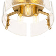 Load image into Gallery viewer, Farmhouze Light-Modern Round Water Glass Semi Flush Mount Ceiling Light-Ceiling Light-Brass-
