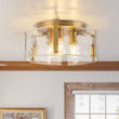 Load image into Gallery viewer, Farmhouze Light-Modern Round Water Glass Semi Flush Mount Ceiling Light-Ceiling Light-Brass-
