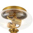 Load image into Gallery viewer, Farmhouze Light - Modern Seeded Glass Round Flush Mount Ceiling Light - Ceiling Light - Gold - 
