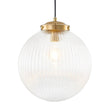 Load image into Gallery viewer, Farmhouze Light - Modern Single Striped Glass Globe Kitchen Pendant Light - Pendant - Black - 
