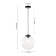 Load image into Gallery viewer, Farmhouze Light - Modern Single Striped Glass Globe Kitchen Pendant Light - Pendant - Black - 
