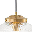 Load image into Gallery viewer, Farmhouze Light - Modern Single Striped Glass Globe Kitchen Pendant Light - Pendant - Black - 
