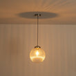 Load image into Gallery viewer, Farmhouze Light - Modern Single Striped Glass Globe Kitchen Pendant Light - Pendant - Black - 
