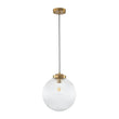 Load image into Gallery viewer, Farmhouze Light - Modern Single Striped Glass Globe Kitchen Pendant Light - Pendant - Black - 
