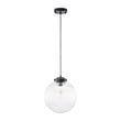 Load image into Gallery viewer, Farmhouze Light - Modern Single Striped Glass Globe Kitchen Pendant Light - Pendant - Black - 
