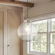 Load image into Gallery viewer, Farmhouze Light - Modern Single Striped Glass Globe Kitchen Pendant Light - Pendant - Nickel - 

