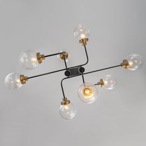 Farmhouze Light - Modern Sputnik Seeded Glass Globe Island Pendant Chandelier - Chandelier - 47 in - 