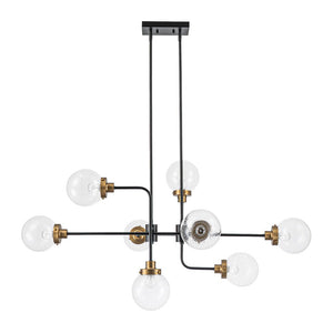 Farmhouze Light - Modern Sputnik Seeded Glass Globe Island Pendant Chandelier - Chandelier - 47 in - 